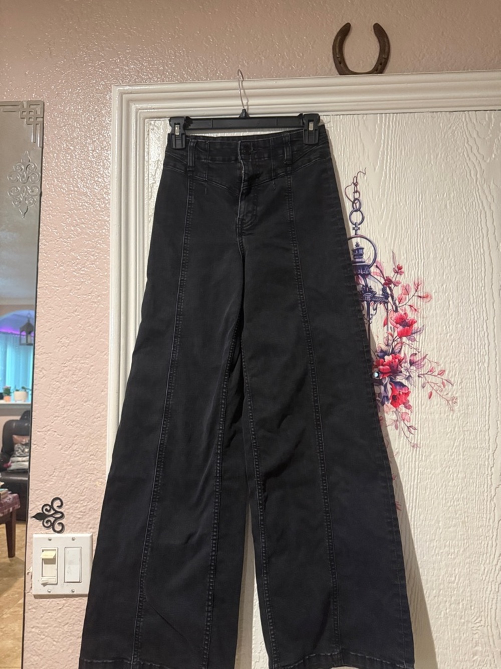 We The Free Black Wide Leg Jeans